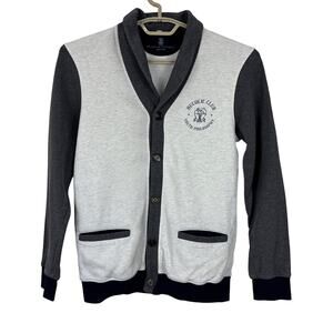 Brunello Cucinelli Button Front Sweatshirt Boy's 12+ Pockets Shawl Collar Preppy